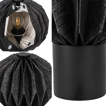 Quincy 11" Modern Minimalist Paper Pleated Orb Accent LED Table Lamp